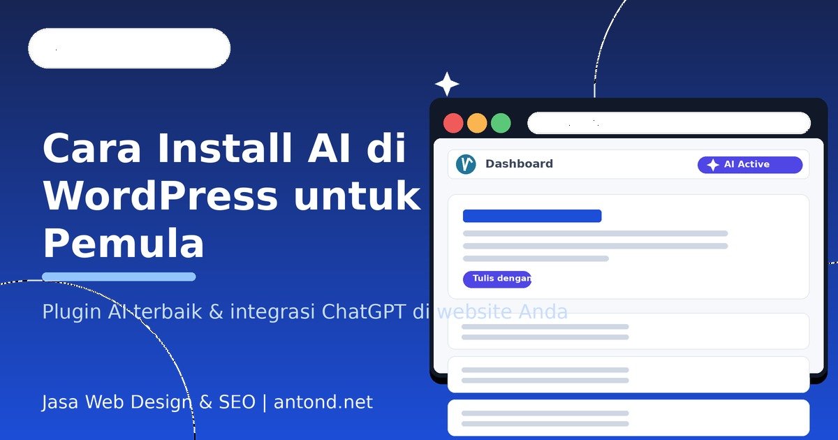 Cara Install AI di WordPress: Panduan Lengkap untuk Pemula